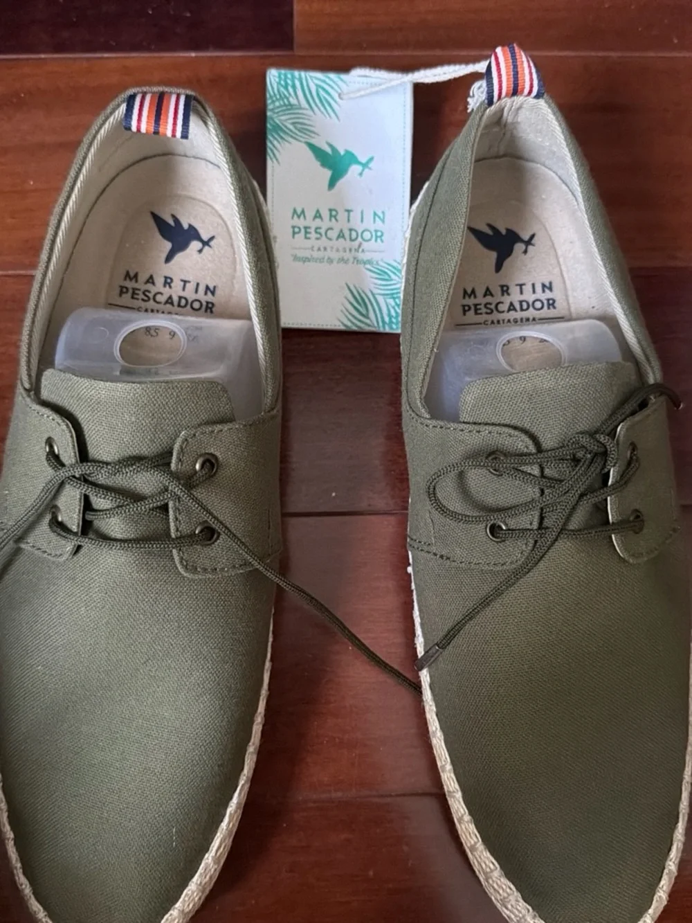 Olive Green Canvas Boat Shoes